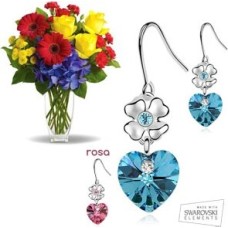 rEarrings with Swarovski Elements + Flowers (Curated)